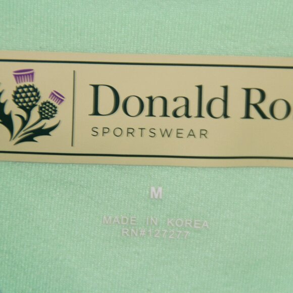 Donald Ross Men's 3/4 Zip Pullover Light Weight Fleece Mint Green Activewear M - Picture 7 of 8